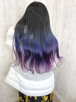 ラッズプラスエイチ(Lads+h)&nbsp;ブルー　パープル　ピンク　カラフルグラデーションカラー