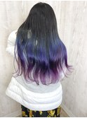 ブルー パープル ピンク カラフルグラデーションカラー