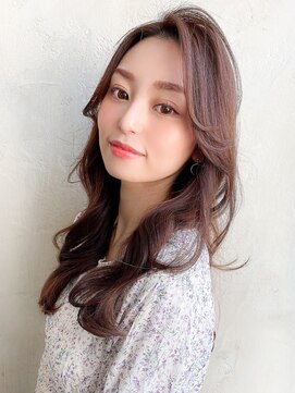 アフロート エル 大阪(AFLOAT L) 前髪パーマ/グレーベージュ/大人フェミニン/暗髪/シースルー