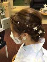 ヘアサロン ユニティ(Hair Salon Unity) お姫様風浴衣の着付けとヘアアレンジ