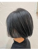 インナーカラーフェイスフレーミング前髪ありボブ☆
