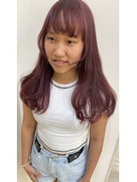 ヘアーデザイン ラクーナ(hair design La cuna) 大人気！冬の暖色ピンクベージュ/レイヤーカット/20代30代40代