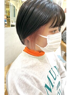 ロンドプランタン 恵比寿(Lond Printemps) ＊石垣　ショート/インナーカラー/ピンクベージュ