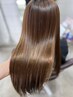髪質改善縮毛矯正+髪質改善color(白髪染対応)+cut+補修TR 35000
