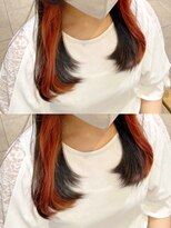 ネオリーブカップ 町田店(Neolive capu)&nbsp;イヤリングカラー＊オレンジレッド【町田/暖色/ブリーチ】