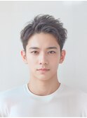 モテ度確定アップバング+カラーカット