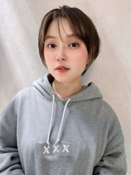 アグ ヘアー リッカ 御所野店(Agu hair ricca) 《Agu hair》顔周りカラーラフショート×numberA.ヘアバター