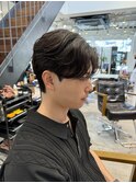 メンズ毛流れショート ショートボブ ニュアンスパーマ