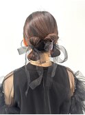 【ヘアセット】ツインリボンヘア