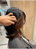 大人の魅力が溢れる外ハネくびレイヤー小顔カットインナーカラー