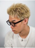 ハイトーンアップバングショート