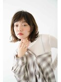 くびレイヤーエモージュグレージュカラーくびれショート【立川】