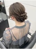 夏のゆるふわアップスタイル　結婚式参列/ゆるふわシニヨン/浴衣