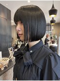 アイドル前髪×黒髪ボブ