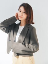 エトル バイ コムマティス 恵比寿駅前店(etre by comme Matisse)&nbsp;小顔カット×透明感カラー[恵比寿駅/髪質改善/オリーブグレー]