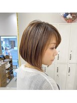 ネイロ 北千住(NeiRo)&nbsp;小顔ショートボブカラー大人ショートボブひし形ショートカット