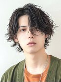 大人男性ニュアンスパーマナチュラルカラー春メンズパーマ