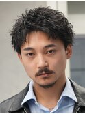 渋谷アクティブショート緩めルーズショートパーマビジネスヘア