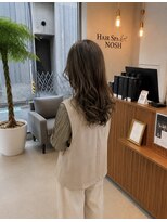ヘアースパ ノッシュ 博多千代店(Hair Spa Nosh)&nbsp;透明感 大人カールハイライトカラー×ココアブラウン