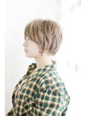 オン眉デザインカラー切りっぱなしボブ美髪マッシュウルフ/099