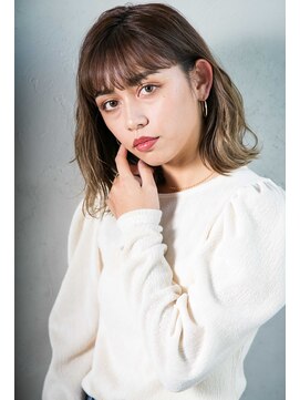 ペスカ 清田店(pesca) 切りっぱなし　波ウエーブ　肩ハネ　ミディアム×PESCA