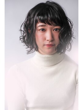 コーン ヘアデザイン(cone hair design) ボブX暗髪Xウェーブ