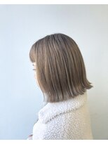 ヘアメイク オブジェ(hair make objet) 韓国スタイル　ハイトーンベージュ