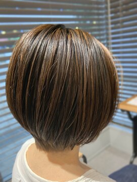 グラッシー センター北店(GLASSI) 【GLASSI】大人丸みショート★ミルクティーベージュ★髪質改善