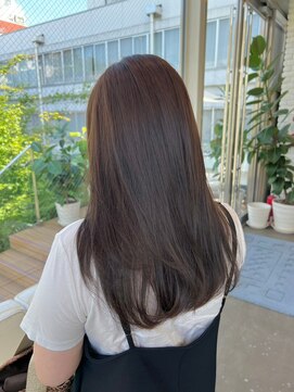 ディフィーノ 青山(DIFINO) 艶グレージュ×ロングヘア