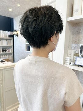 キャアリー(Caary) 福山市美容室Caary人気 冬ショートブルージュ・ニュアンスパーマ