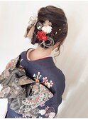 【BLUEFAIRY】成人式★振袖着付★金箔ヘアセット＋メイク