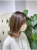 ハイライトウルフボブ