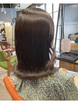 インス(ensue) 大人可愛いくびれヘアくびれボブ20代30代40代ブラウンカラー