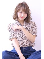 オーロ 宝塚店(ORO)&nbsp;20代30代40代50代斜めバング前髪ピンクベージュマチルダボブ