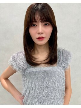 エジョン 幡ヶ谷店(Aejon) イメチェン/似合わせカット/フルバング/レッドブラウン/新宿