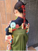 袴着付け/卒業式ヘア/ヘアアレンジ/ポニーテール/着物ヘア