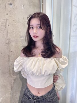 リリー(Lilley) マロンベージュ×小顔レイヤー×韓国風巻き×髪質改善