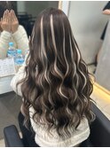 アッシュブラウンミルクティーベージュグレージュハイライト