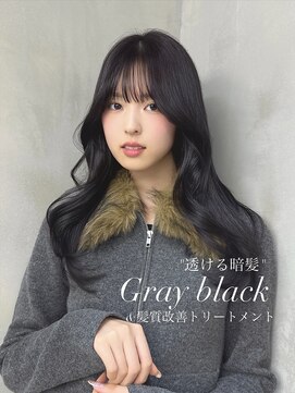 ペレ 渋谷(PELE) 黒髪カタログ/クラゲヘアー/オリーブグレー/渋谷