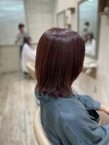 シーループユナイテッドアトリエ(C-LOOP UNITED ATELIER)&nbsp;簡単スタイルレイヤー×うる艶ピンクブラウン【水素カラー】