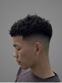 波打ちパーマ×クロップ
