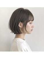 アンリエラ(Unliera)&nbsp;ミニボブ/暗髪/透明感カラー/グレージュ/松山美容室