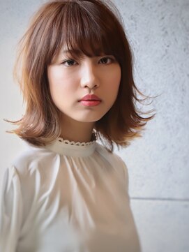 アンフェインド02(UNFEIGNED 02) クラゲヘアー/小顔に見せるヘア/ココアベージュ/伏見/栄