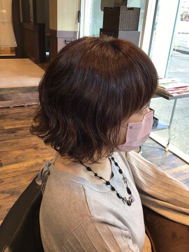 トップヘアー 総社ハル店(TOP HAIR) ふんわりソフトパーマボブ