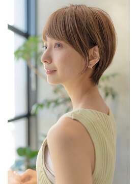 メゾンバイハバナ(maison by HAVANA) 大人かわいいフェザーバングカーキグレージュミディアムウルフ