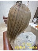 ミルクティーみたいなお色に