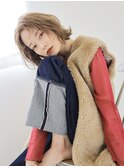 【tetote天王寺店】くびれショートボブ 透明感ヘーゼルベージュ
