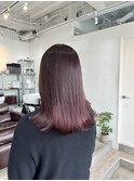 ピンクブラウン/セミディ[表参道/髪質改善/ハイライト]