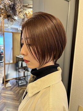 ホーミートウキョウ(HOMIE TOKYO) ショートカット×ひし形ショートボブ×前髪あり20代30代40代