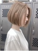【GEEKS渋谷】大人ショートボブ/ミルクティーベージュ/20代30代